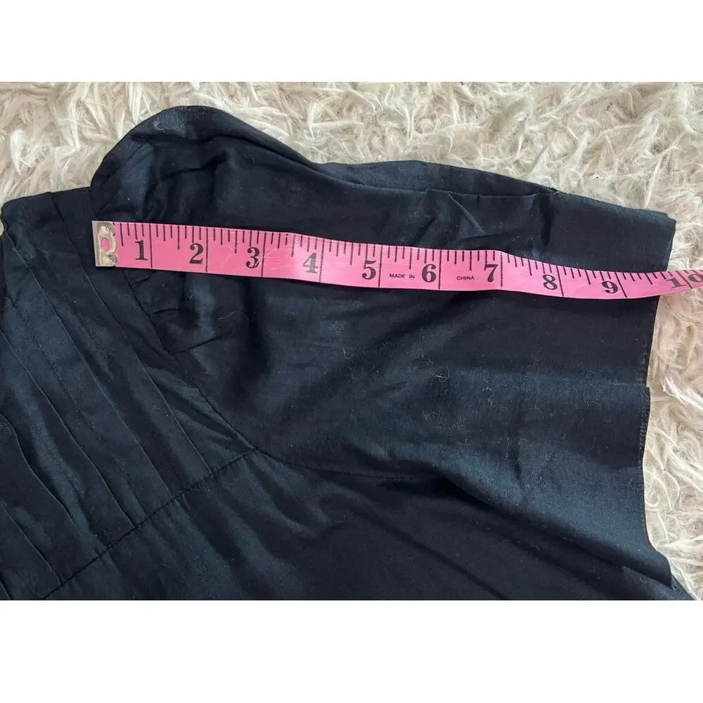 Gap Women's Size 20 Black Puff Sleeve Knee Length Button Back Shift Dress #0522 - Picture 11 of 11